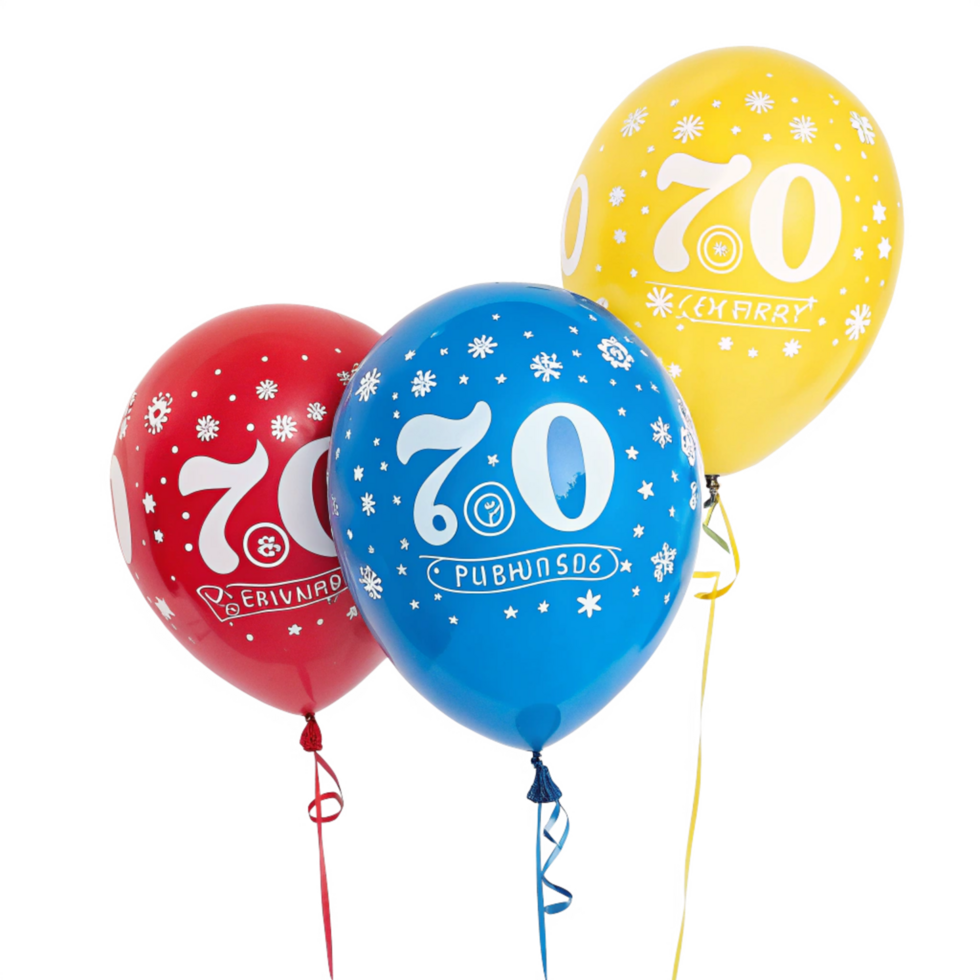 anniversary 3d balloons is isolated on transparent background png