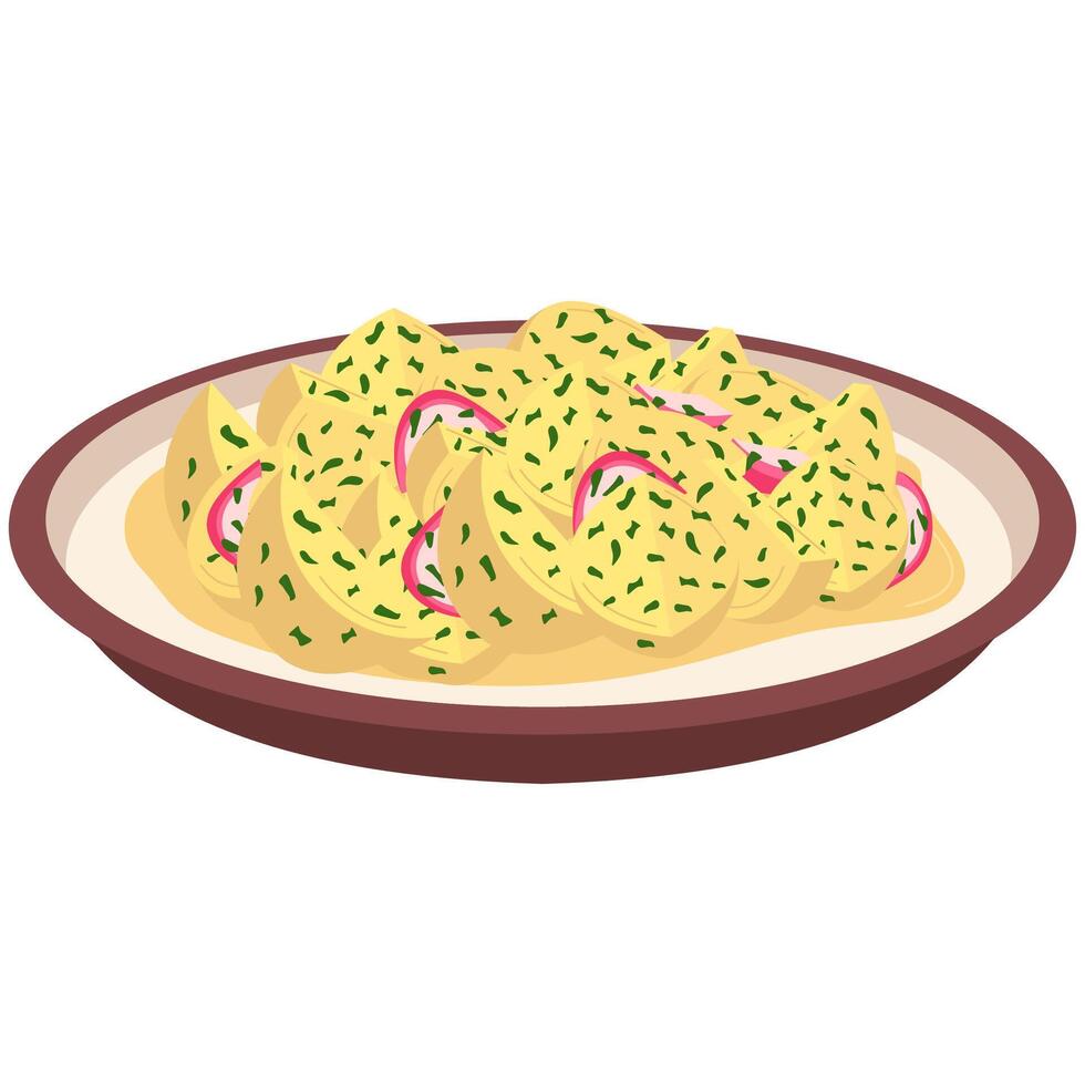 Delicious Kartoffelsalat Potato Salad vector