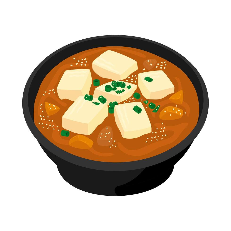 Delicious Doenjang Jjigae Design for Korean Food Lovers vector