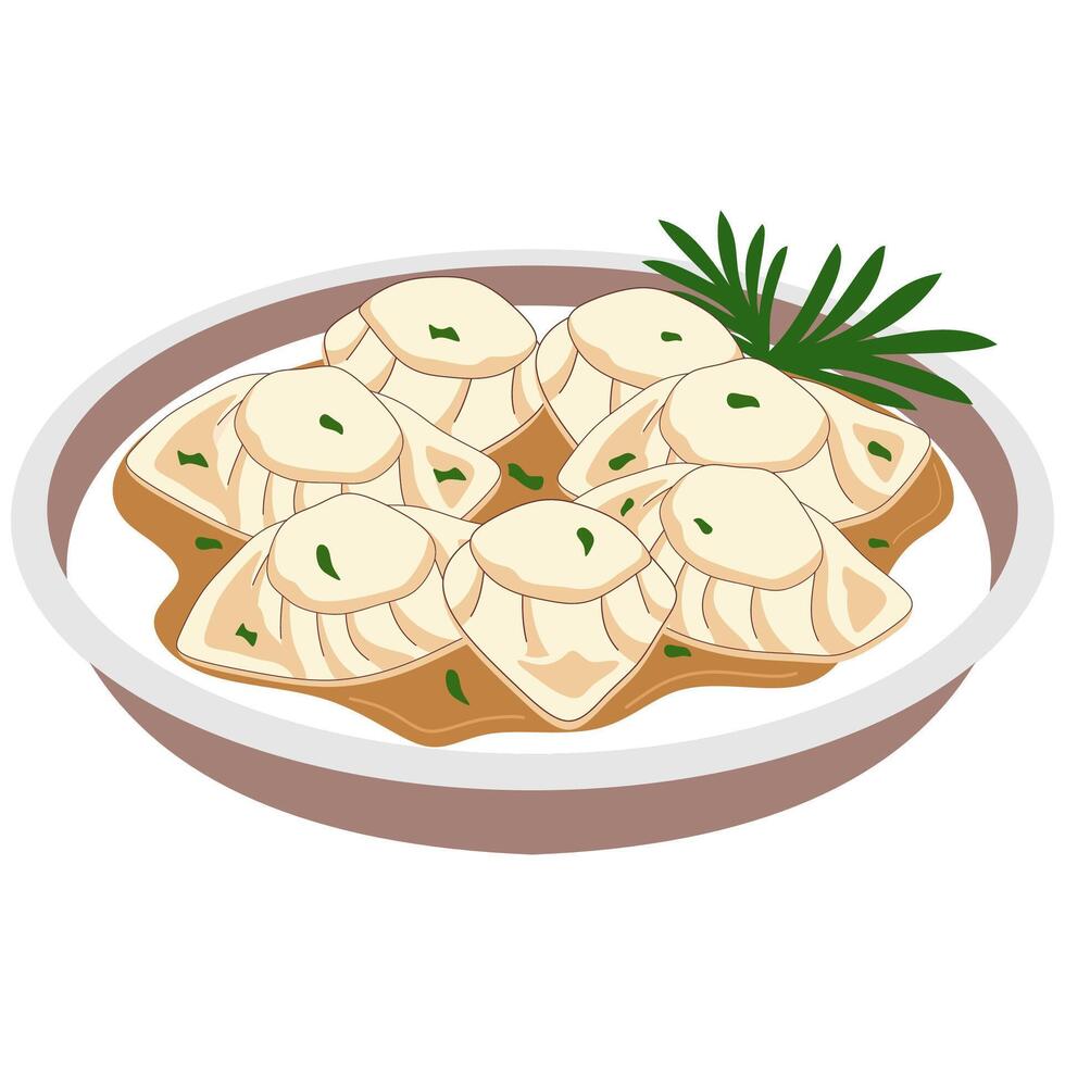 Delicious Maultaschen.. A Illustration of Traditional German Dumplings vector