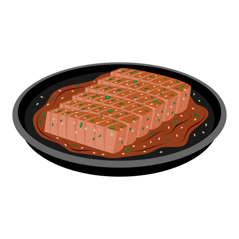 Delicious Bossam Design for Korean Cuisine vector