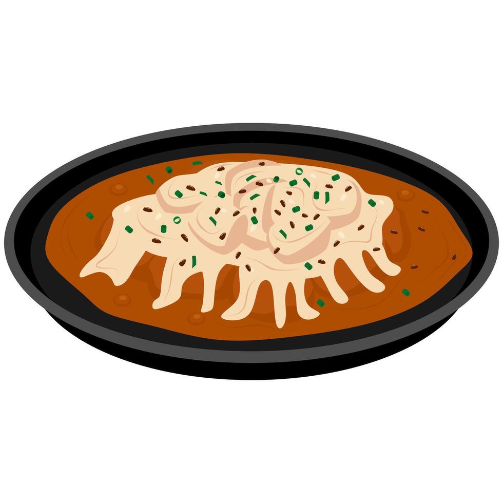 Cheese Buldak Art of Spicy Korean Chicken vector