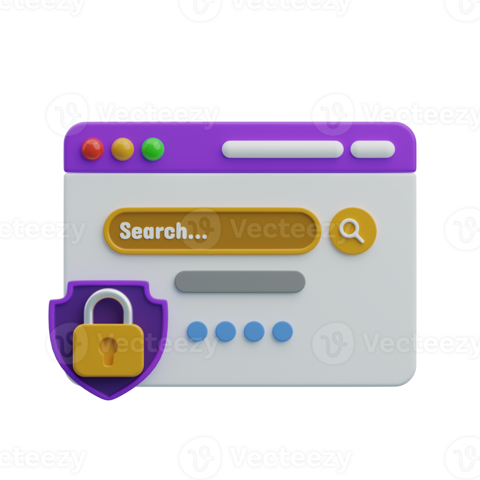 Confidential Data 3D Illustration png