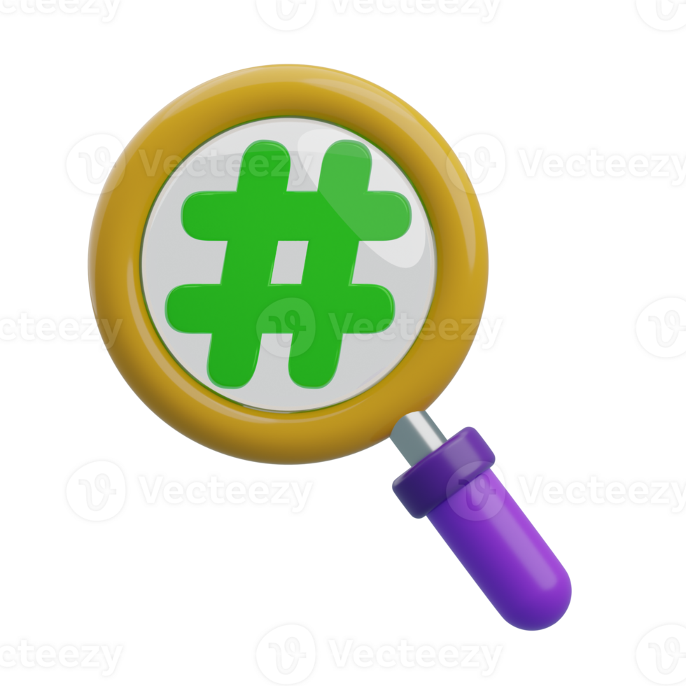 Hashtag 3D Icon png