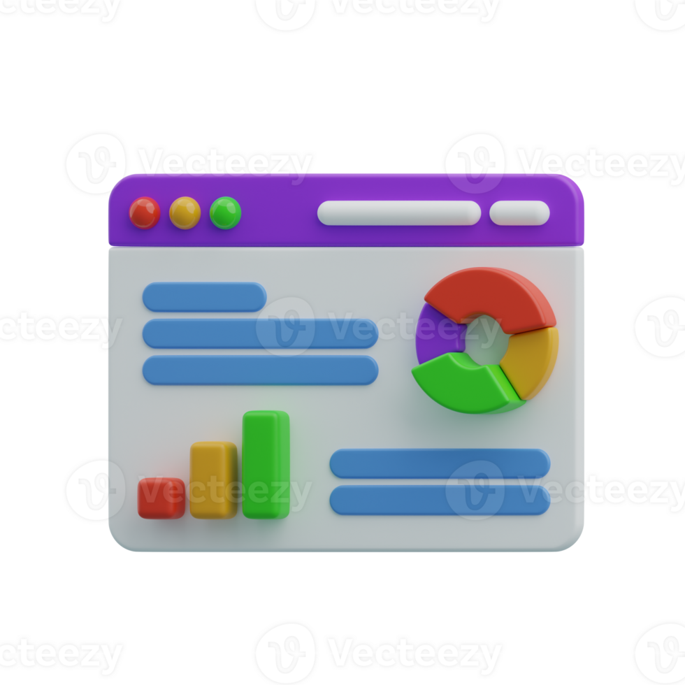 Data Analytics 3D Illustration png
