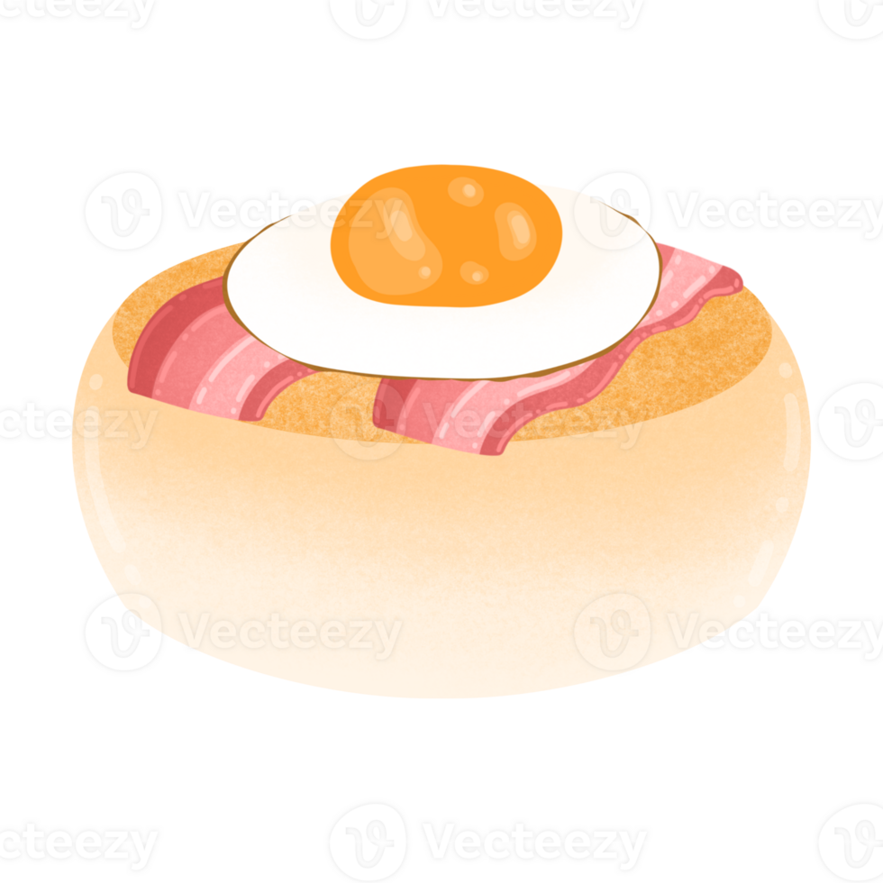 Pancake With Topping Bacon And Fried Egg Cartoon illustration Pancake Drawing Fluffy Japanese Pancake Big Pancake png