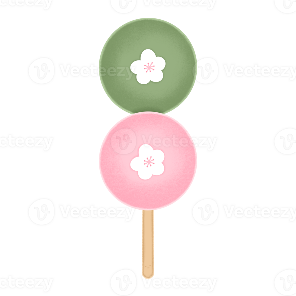Sakura Dango Cartoon Japanese Dessert png