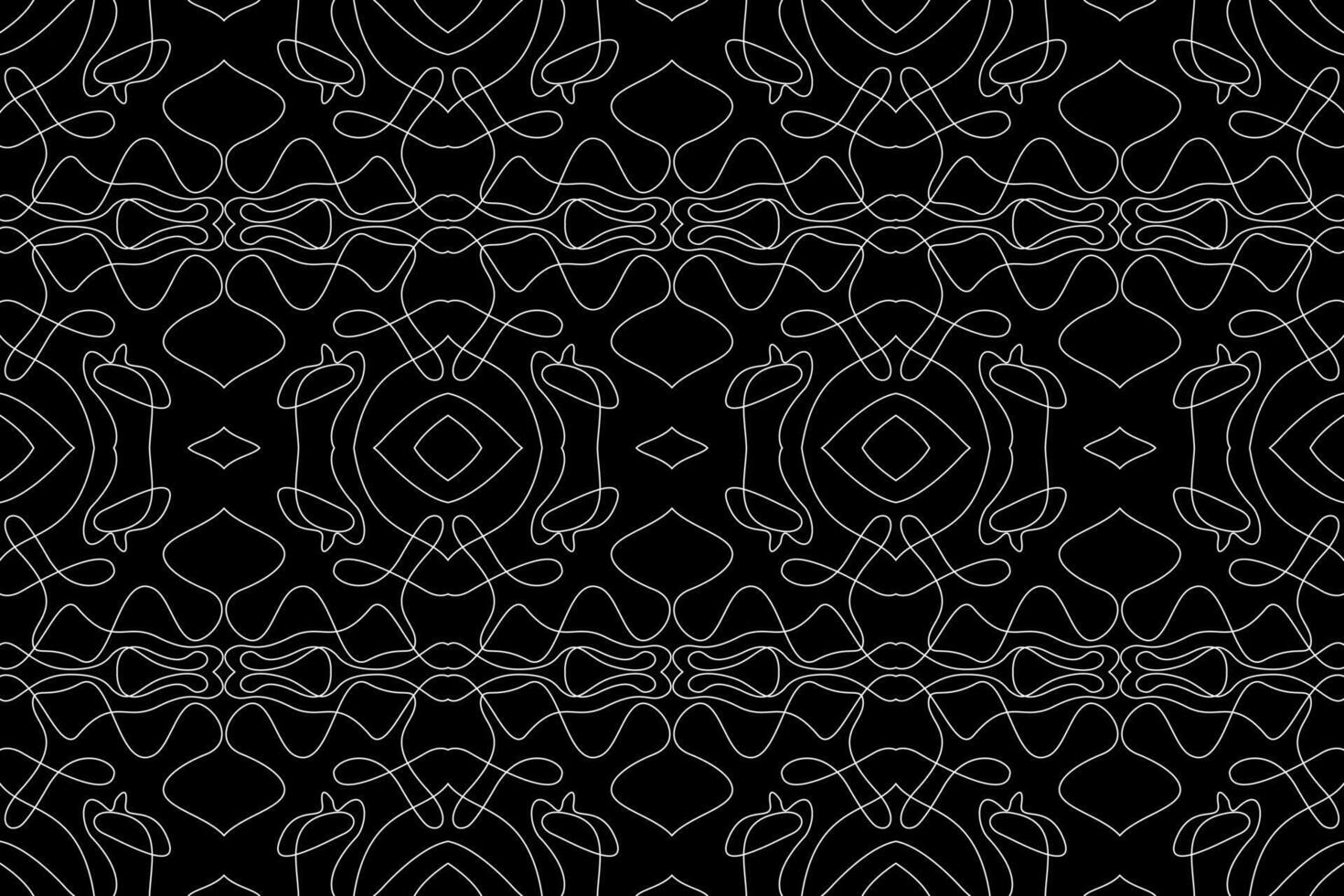 A visually striking abstract pattern featuring intricate white lines on a solid black background, ideal for wallpapers or modern graphic design. vector