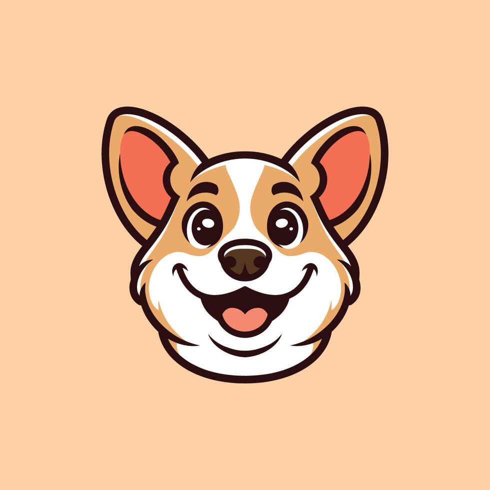 Corgi Dog Retro Cartoon vector