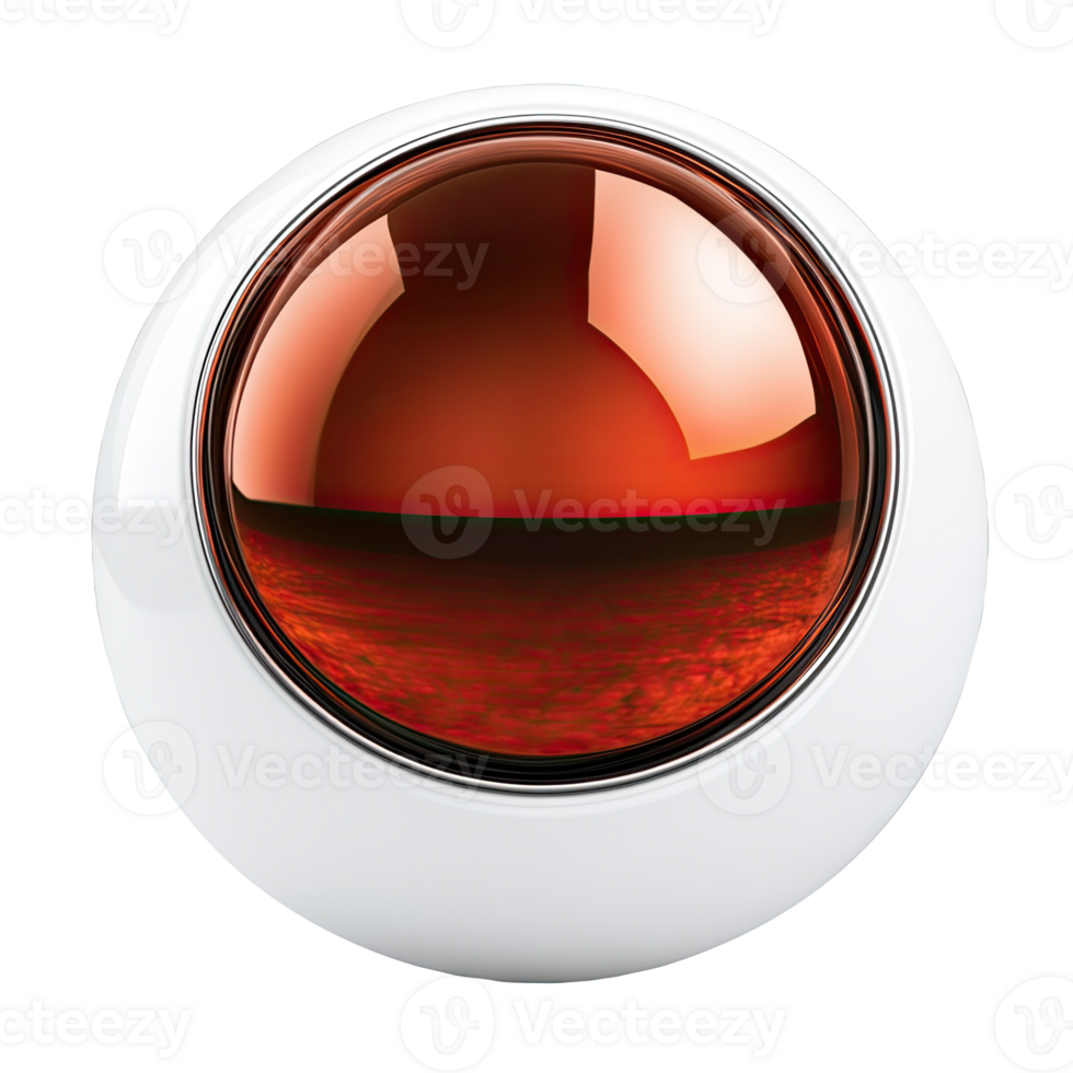 Red sphere technology interface design png