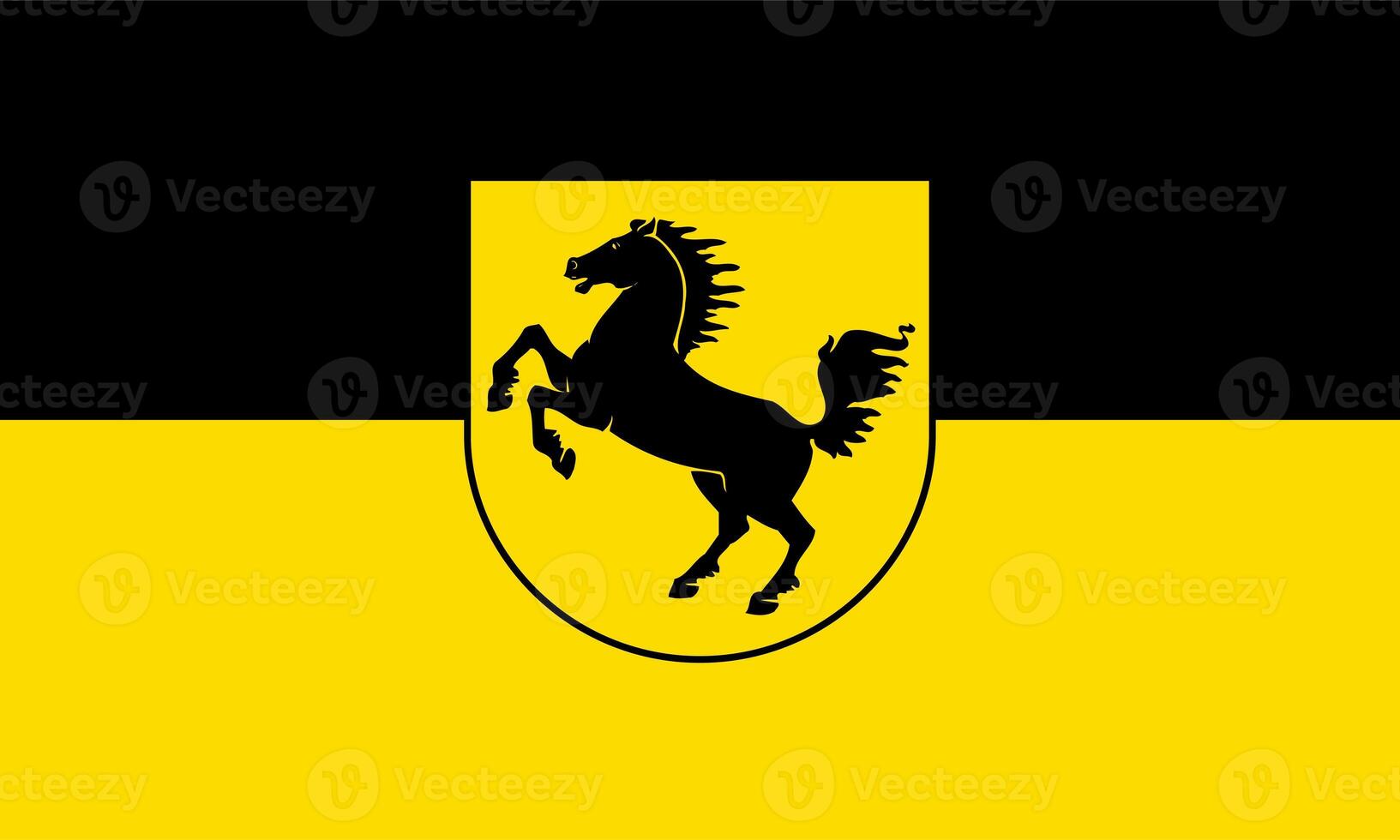 Illustration of the flag of the German city of Stuttgart photo