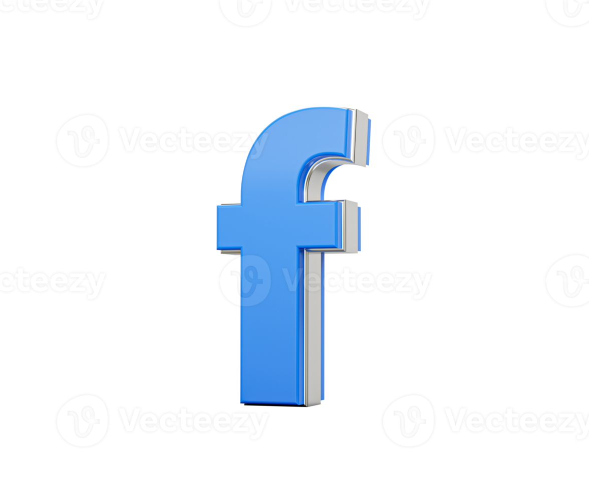 Blue Small Letter f Alphabet f Gleams With Its Sleek Modern Design With Sharp Edges 3D Illustration png