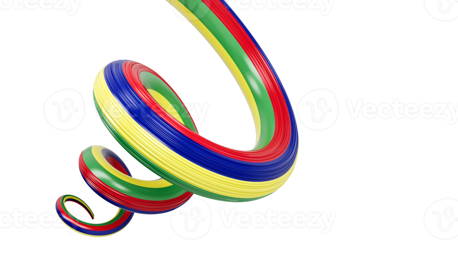 3d Flag of Mauritius 3d Spiral Glossy Ribbon Flag, 3d Illustration png