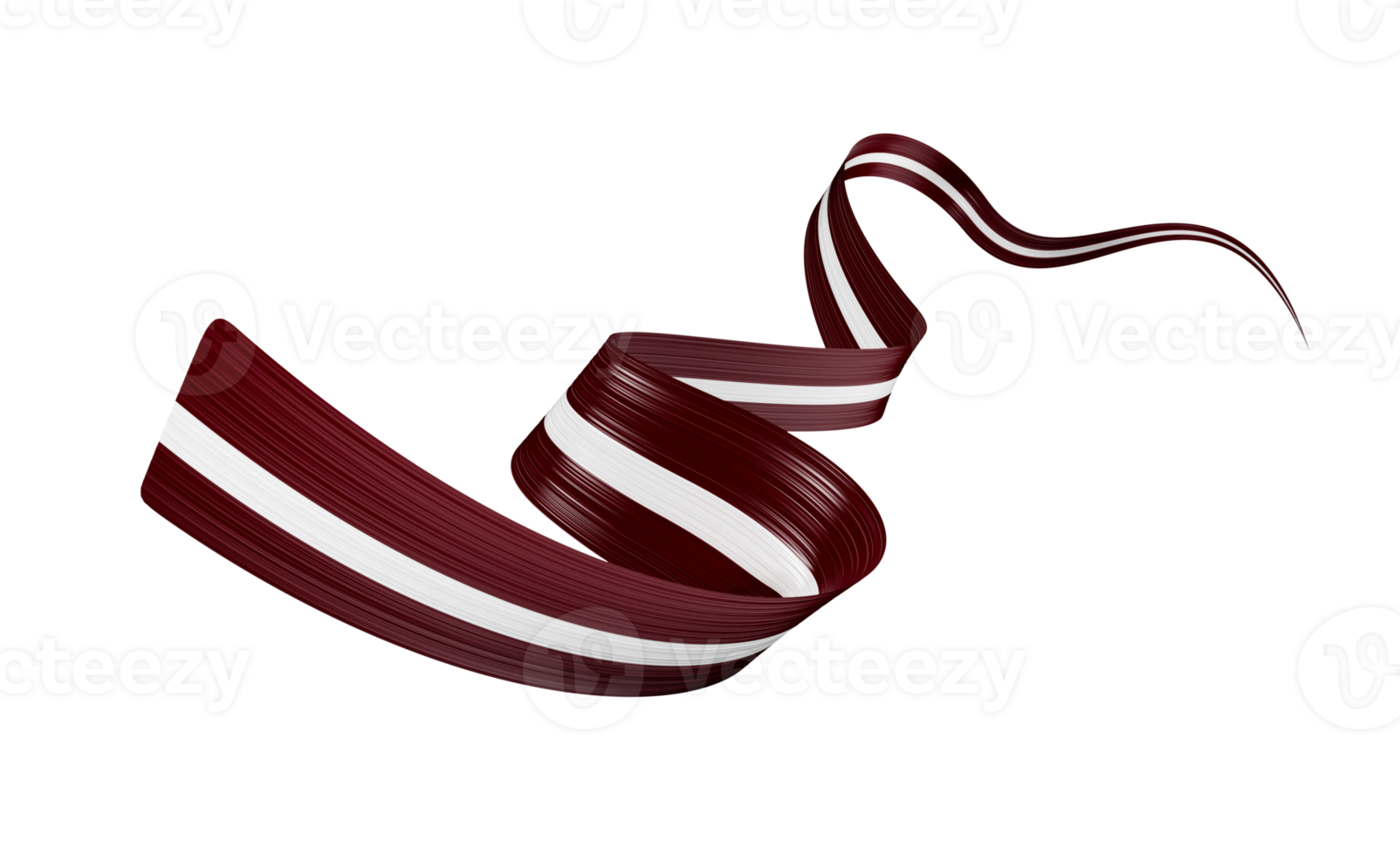 3d Flag Of Latvia 3d Shiny Waving Latvia Ribbon Flag On White Background 3d Illustration png