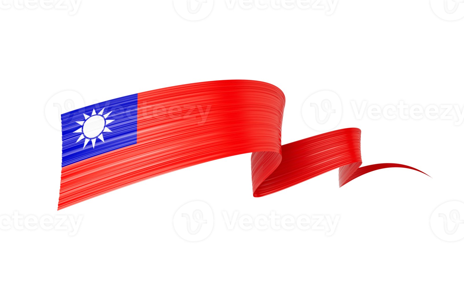 3d Flag Of Taiwan 3d Shiny Waving Taiwan Ribbon Flag, 3d Illustration png