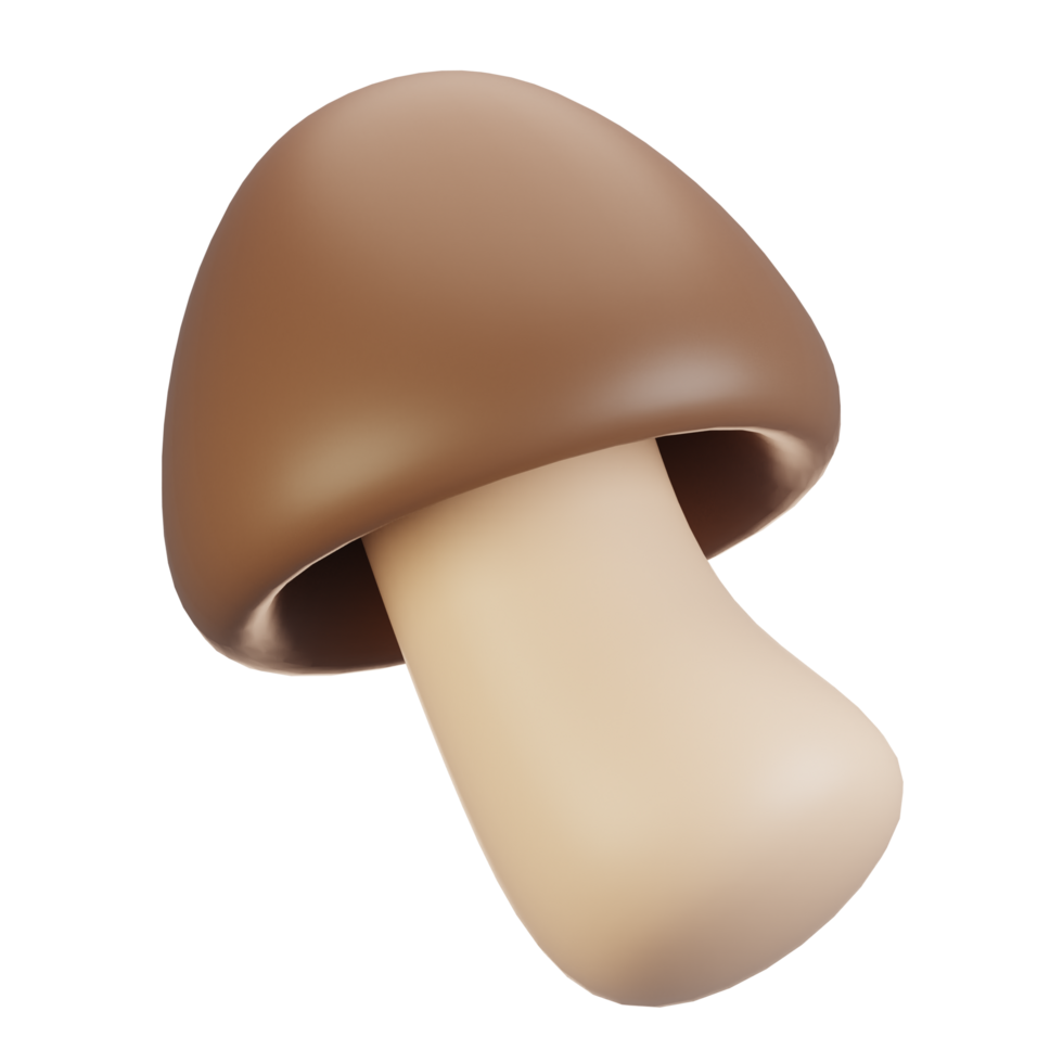 3d rendering vegetables icon concept. 3d render mushroom icon png