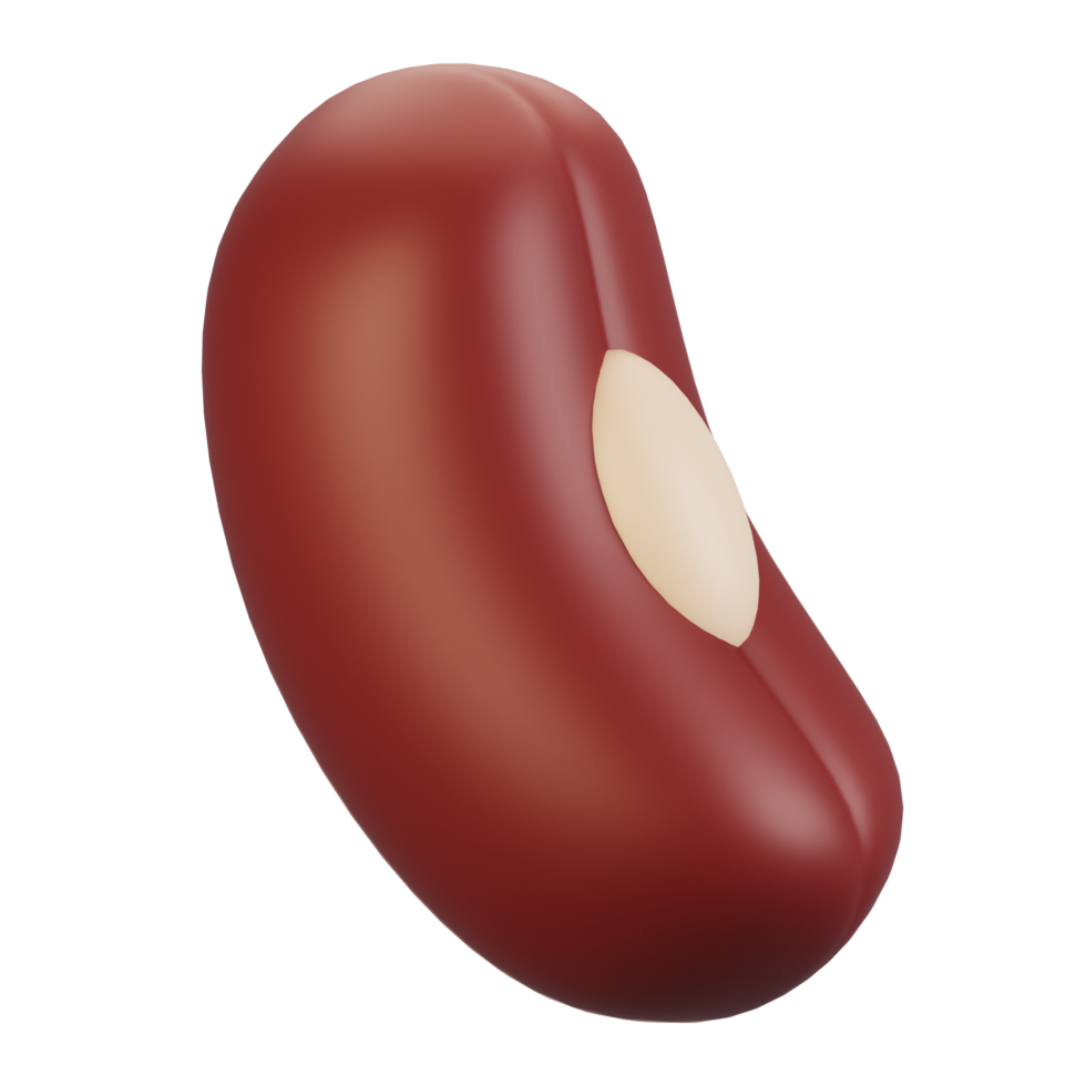 3d rendering vegetables icon concept. 3d render red bean icon png