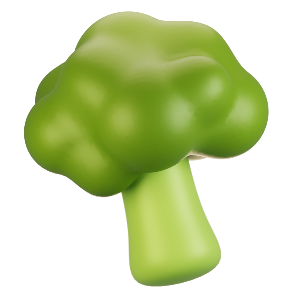 3d rendering vegetables icon concept. 3d render broccoli icon png