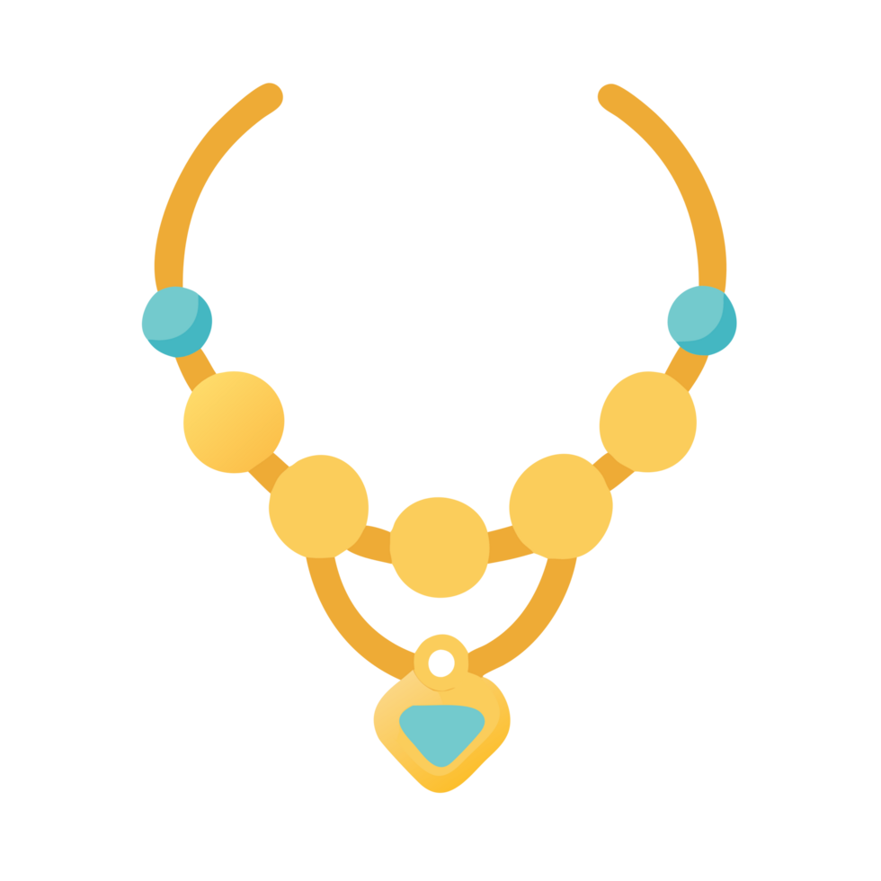 Elegant gold necklace icon display jewelry store product image chic environment close-up view fashion concept png