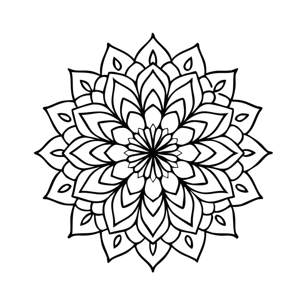 Creative coloring pages mandala art with celestial patterns for relaxation and mindfulness png