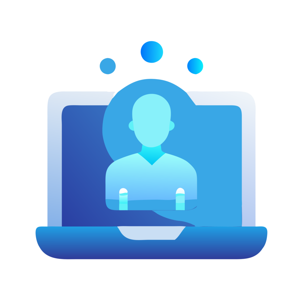 Virtual assistant icon digital interaction graphic design modern workspace digital environment icon integration png
