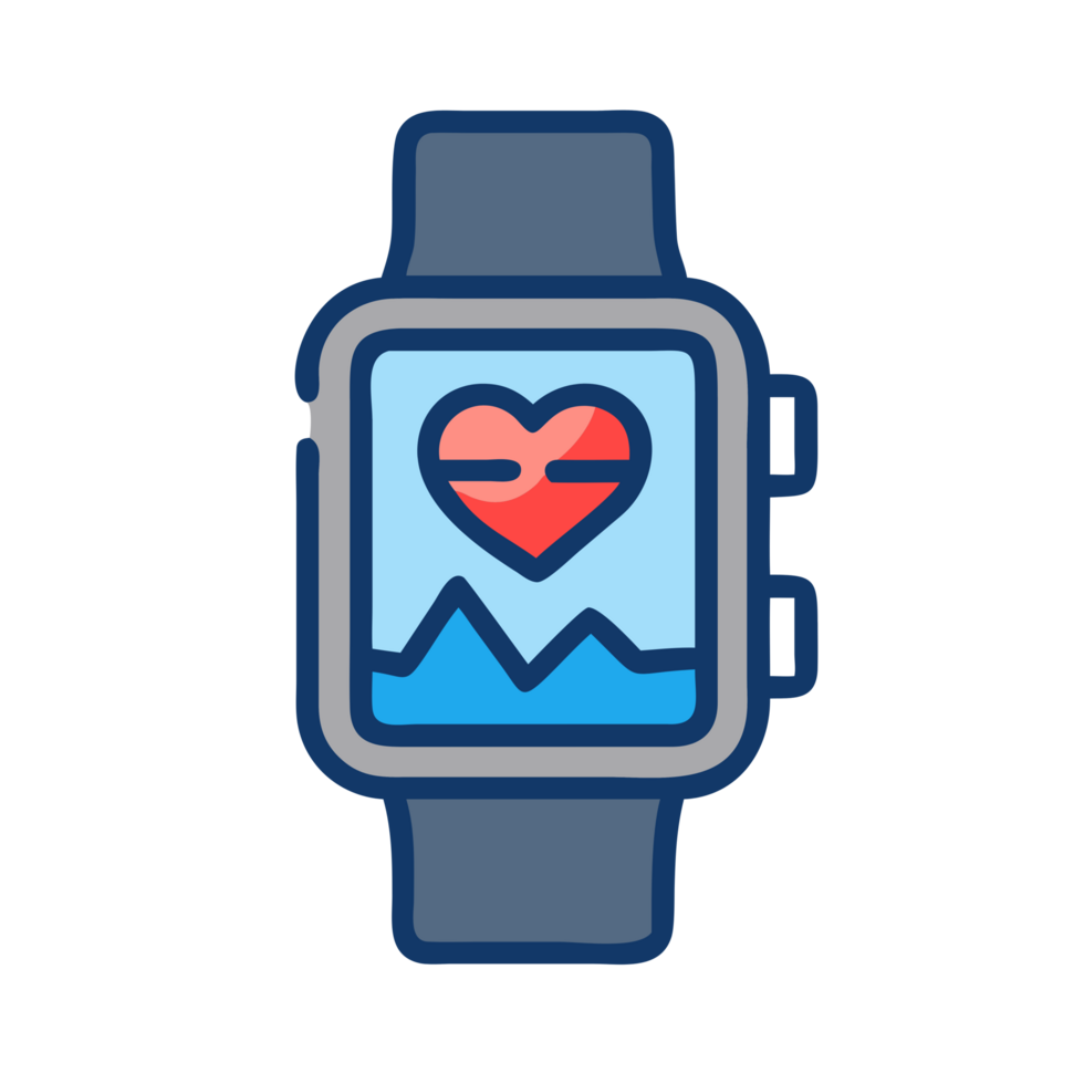 Smartwatch icon displaying ai-powered health metrics in a modern environment for enhanced lifestyle insights png