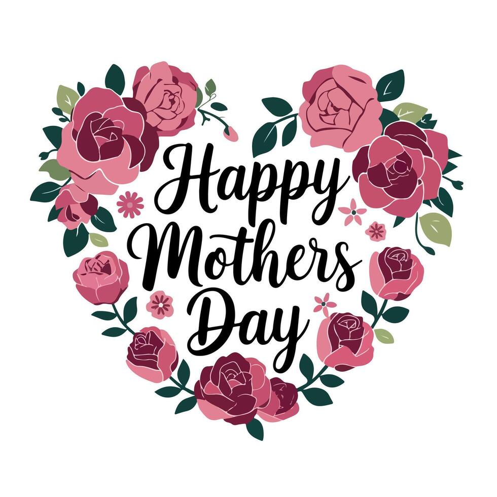 Beautiful Floral Clipart for Mothers Day Design vector
