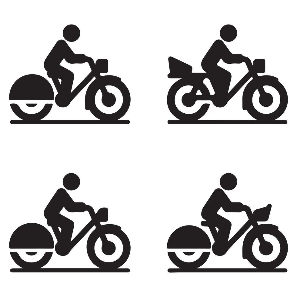 Bike Rider Silhouette Illustration for Sports and Adventure Projects vector