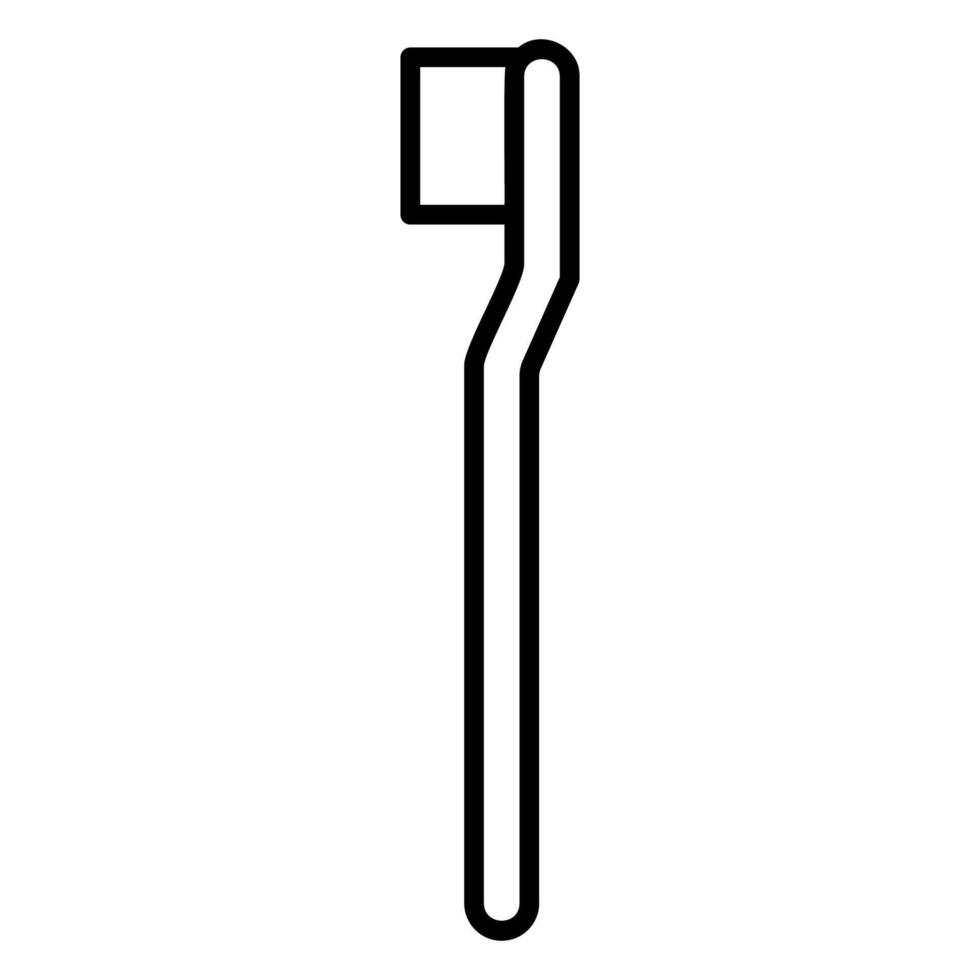 Toothbrush minimalist outline icon vector