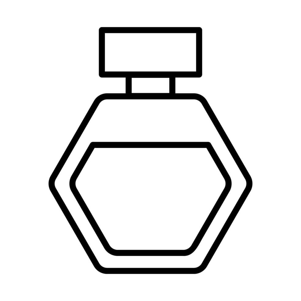Perfume bottle minimalist outline icon vector