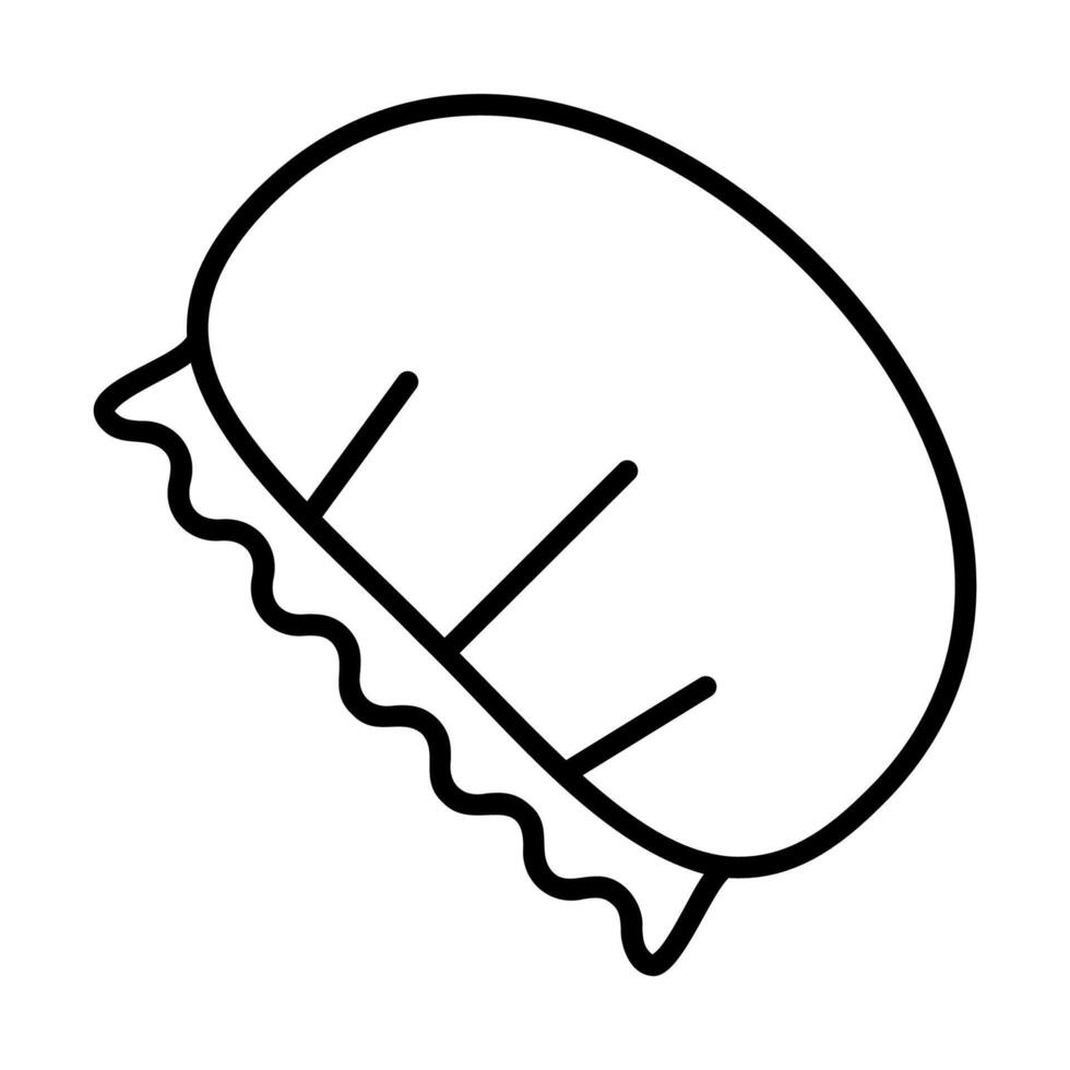 Shower cap minimalist outline icon vector