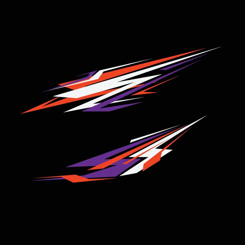 sticker design wraps the car body. car stickers with modern style vector