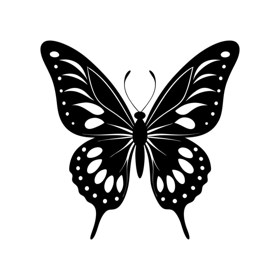 Versatile Butterfly Silhouette for Flexible Options vector