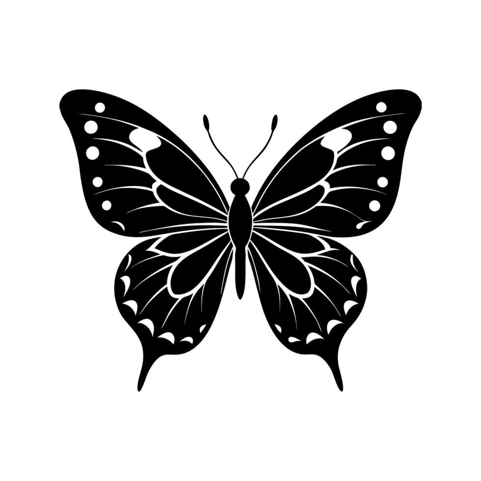 Unique Butterfly Silhouette for Custom Projects vector
