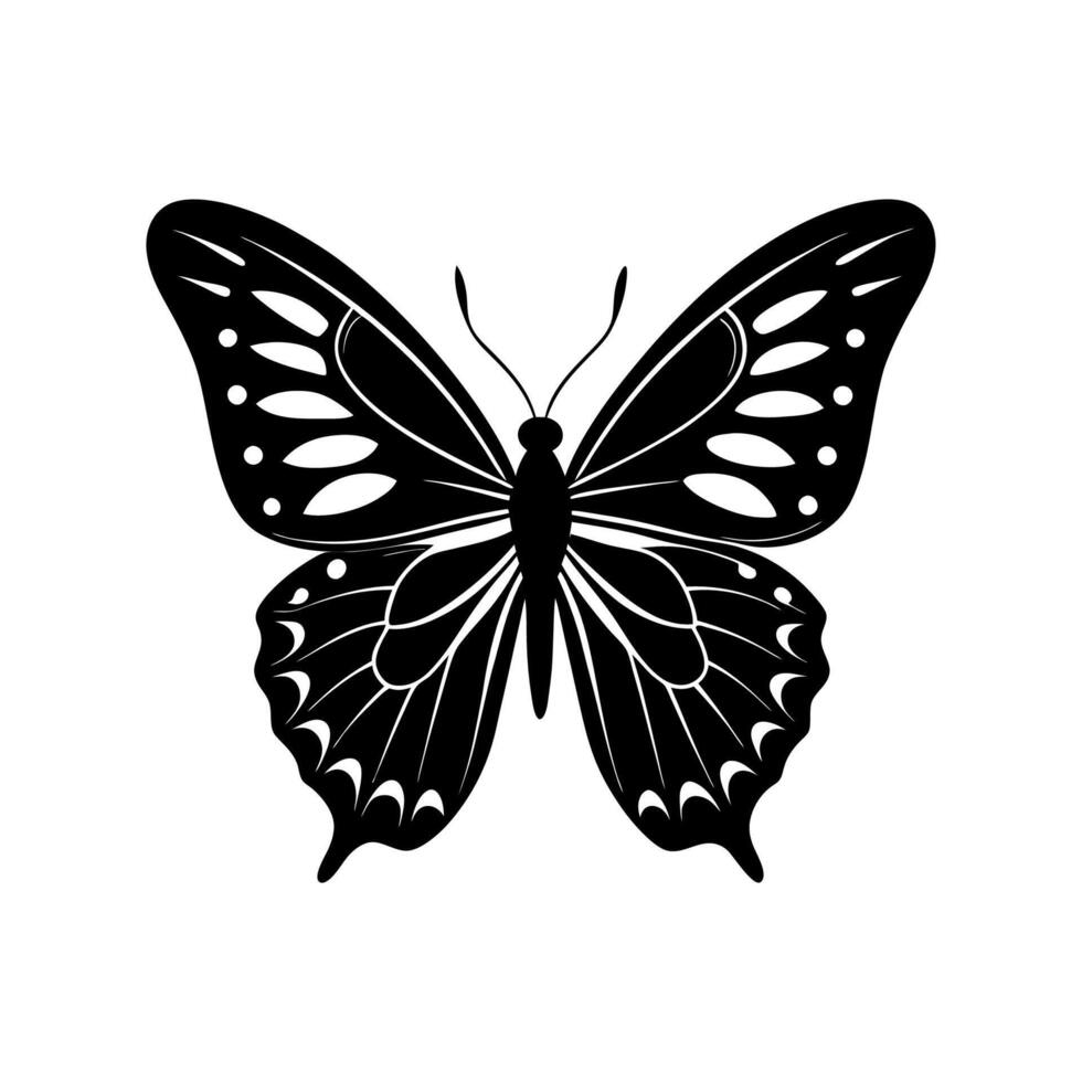 Refined Monochrome Butterfly Image for Web Design vector