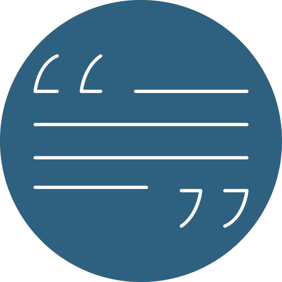 A blue circle with a line of text on it vector