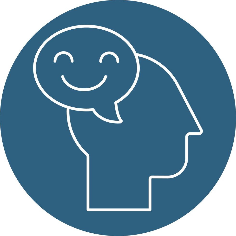 A smiling head with a speech bubble vector