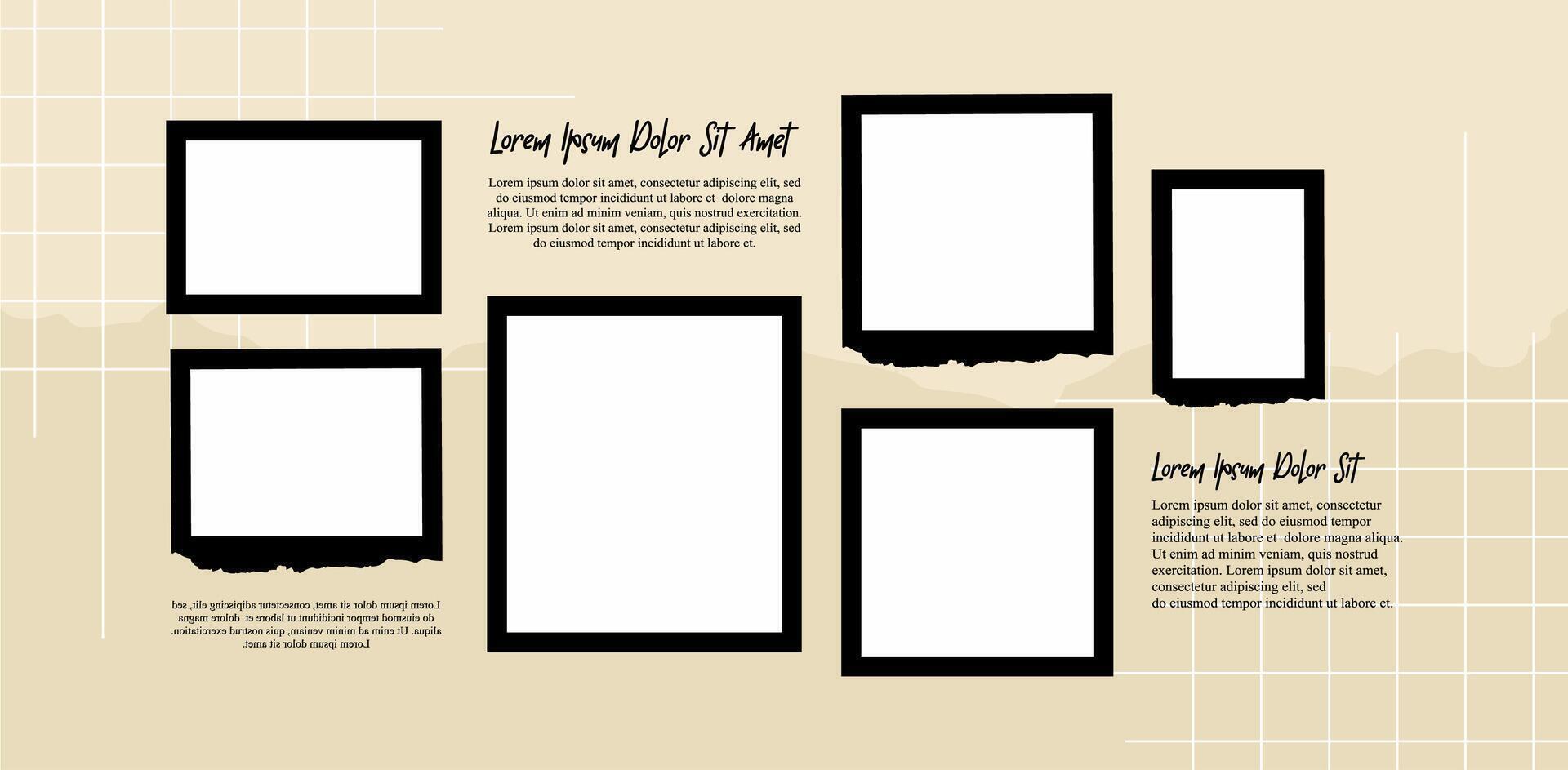 design template Picture photo collage vector