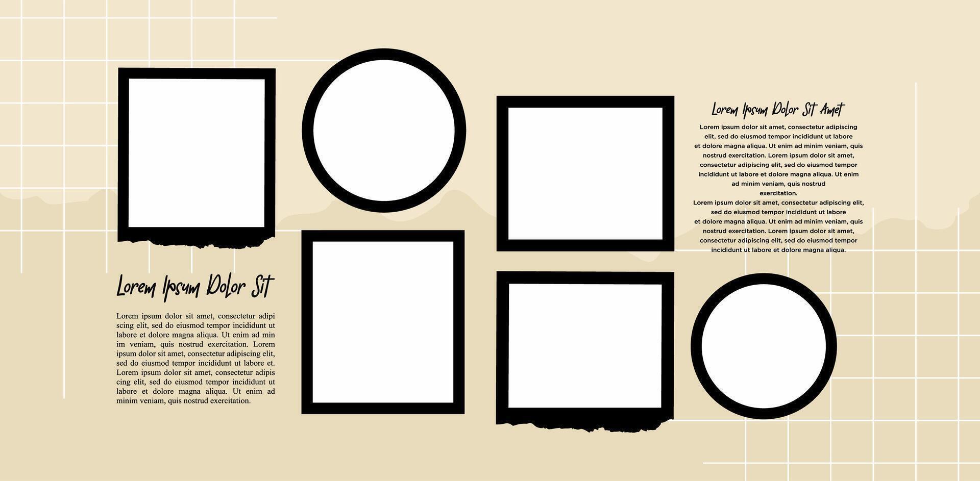 design Picture Untidy photo frame collage vector