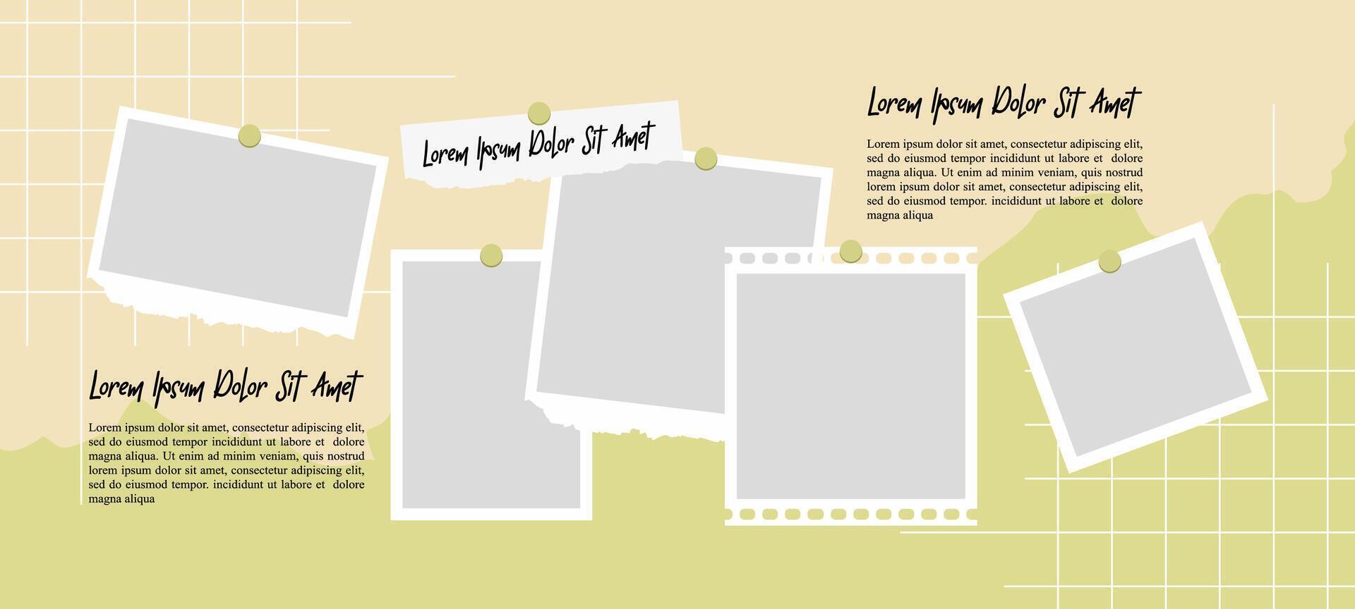 Template Picture collage frames set collection vector
