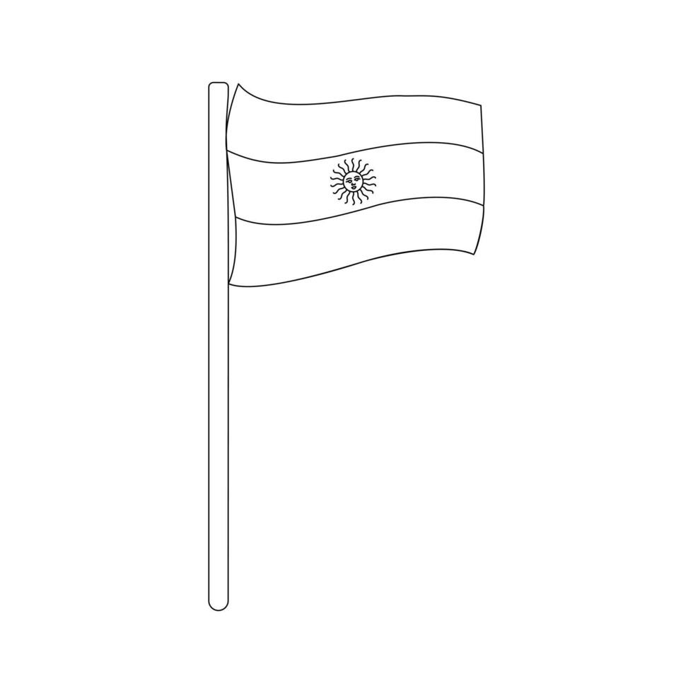 National flag one-line art portrays the beauty of a nation's symbol with a single, uninterrupted line, representing its unity and strength vector