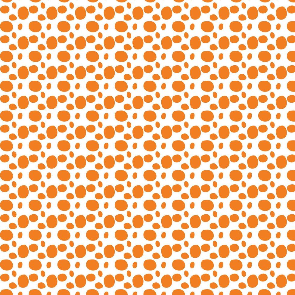 pattern with orange polka dots on a white background vector
