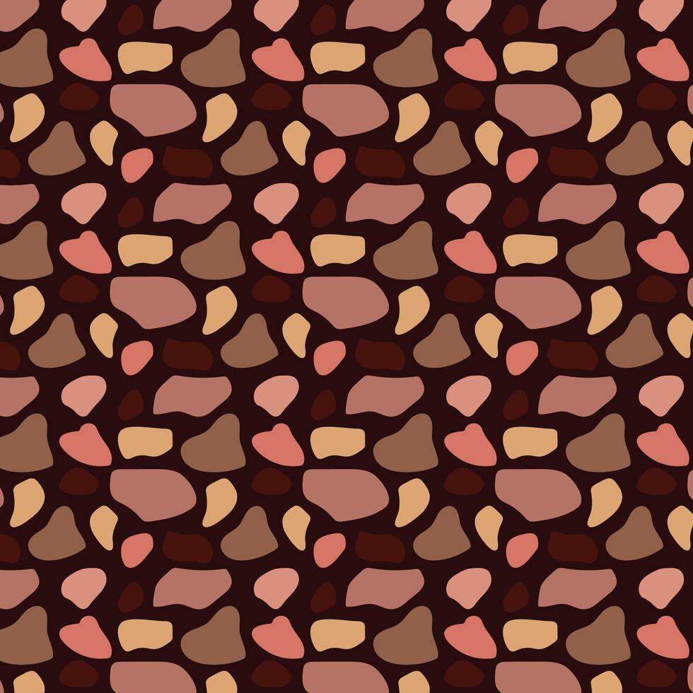 pattern with stones. Brown and beige background. vector