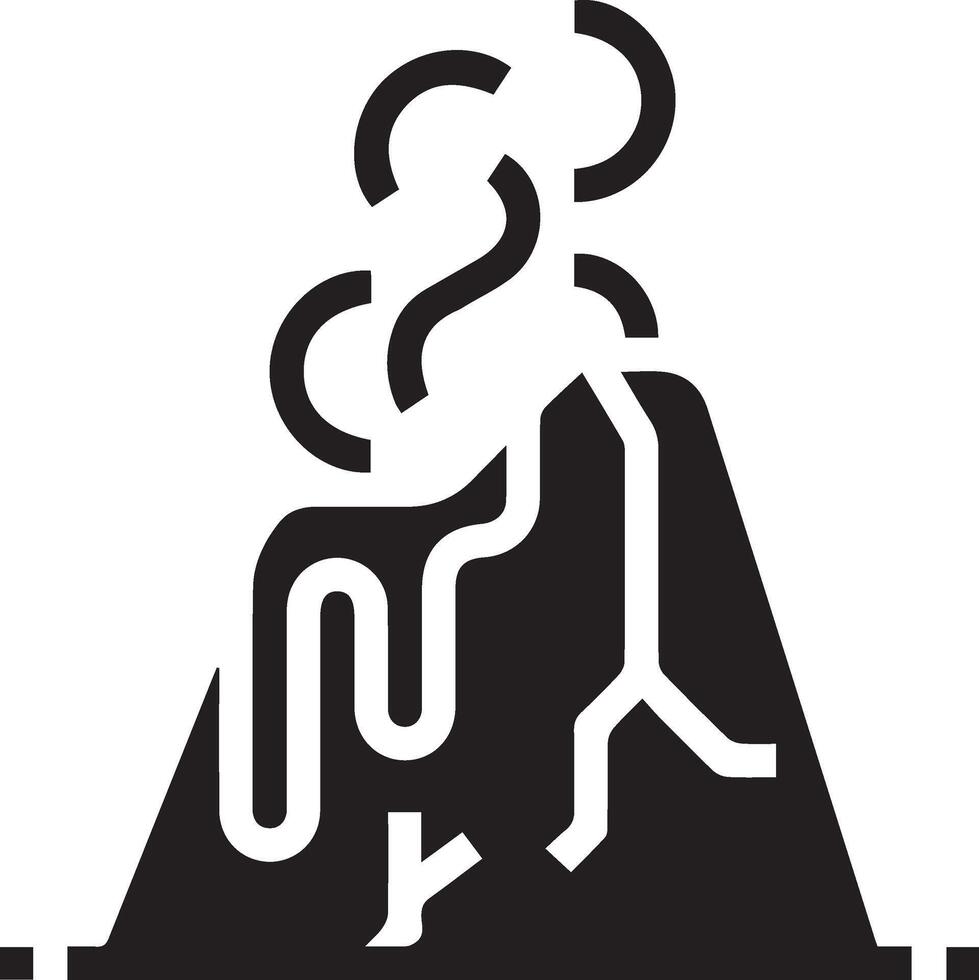 volcano mountain with eruption vector