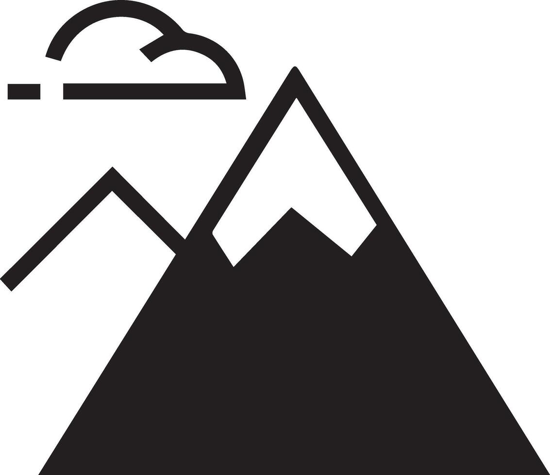 Fuji mountain with cloud clipart vector