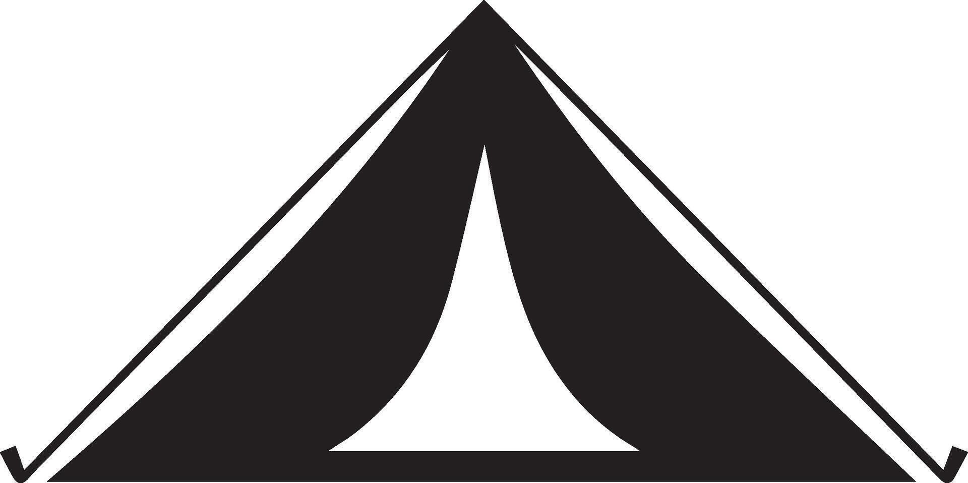 Black and white tent illustration vector