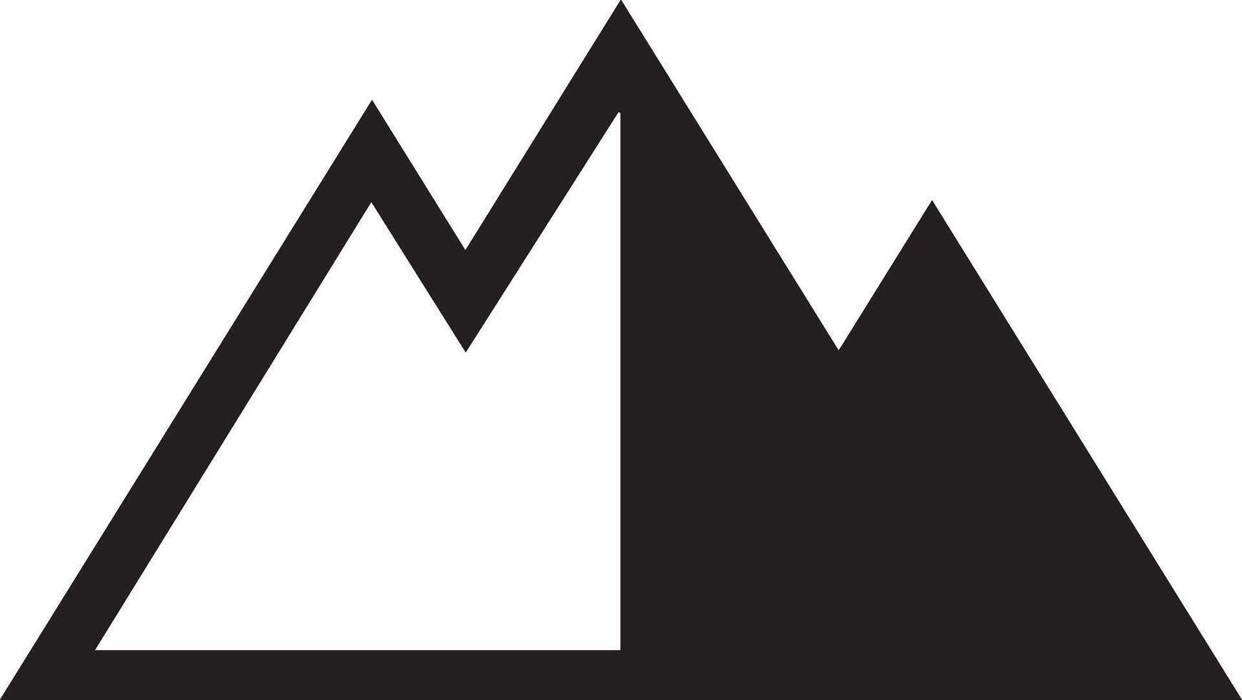 black and white logo mountain vector