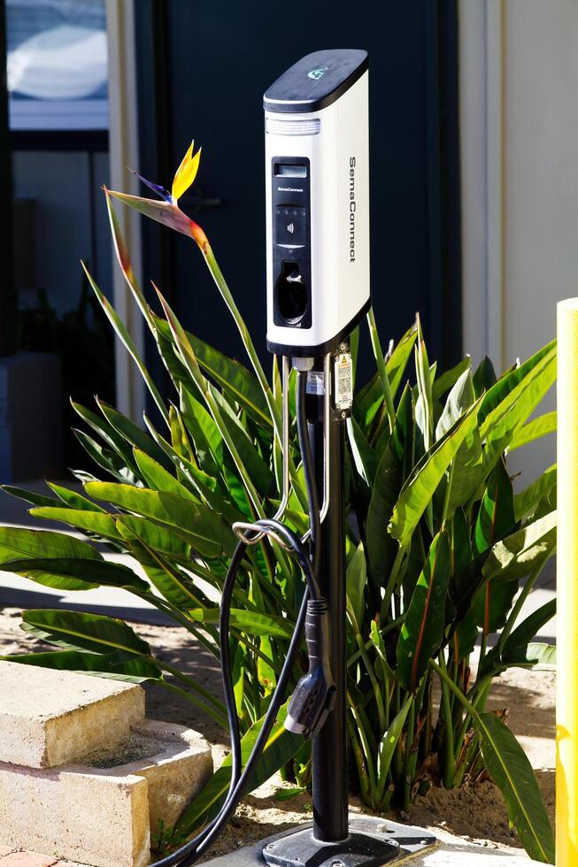 Marina, CA, 2025 - Single Electric Vehicle Charging Station At Resort photo