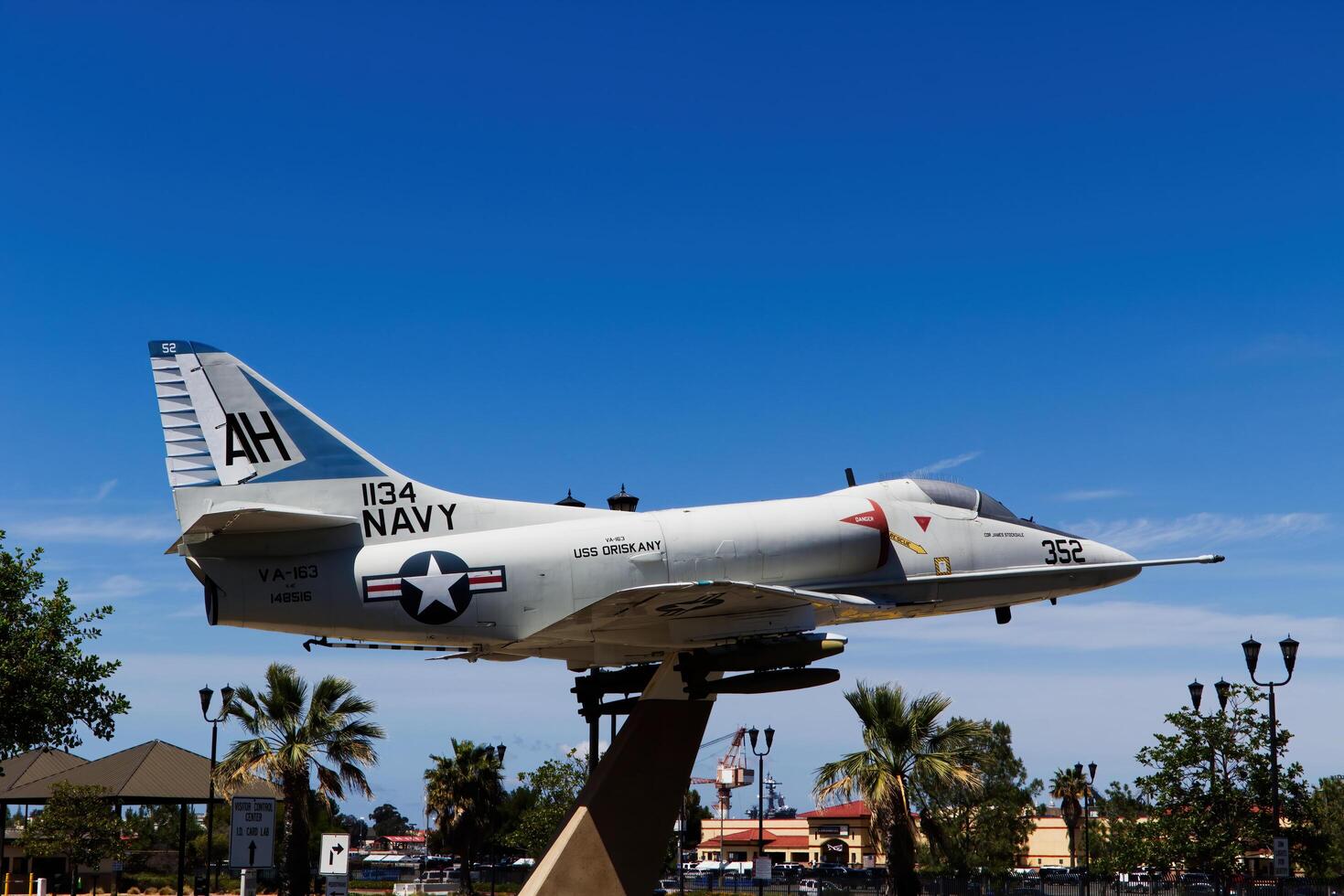 Coronado, CA, 2024 - Old Navy Fighter Jet On Display At Naval Air Station photo