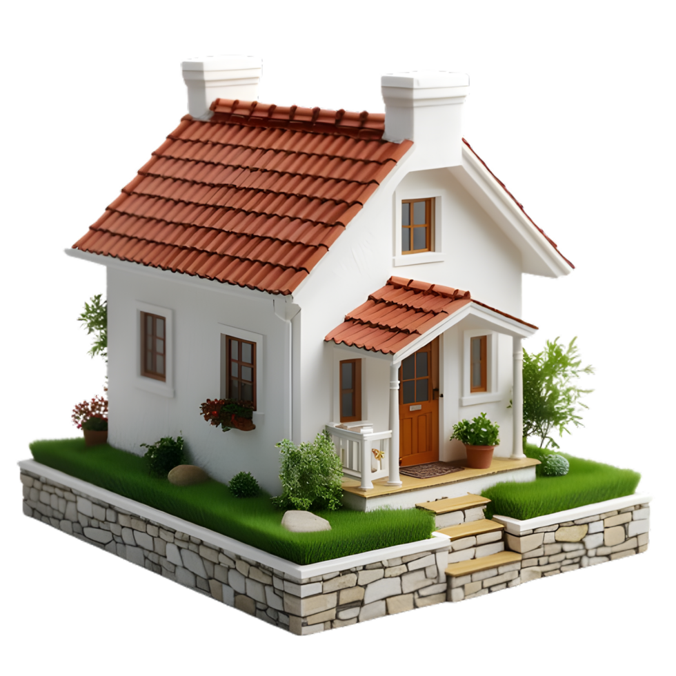 Cozy Cottage 3D Design png